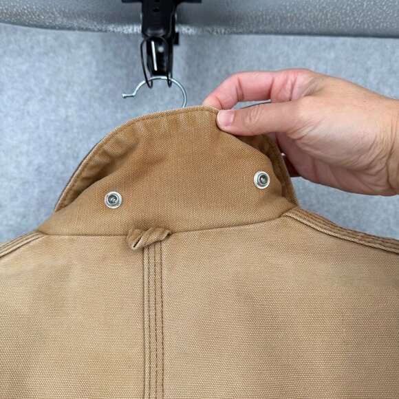 Carhartt Mens VTG Chore Jacket Size 44 Tall Canvas Quilted Lined Corduroy Collar - Picture 12 of 16